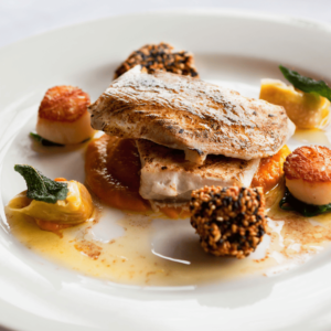 assiette de poissons snake accompagnement saint jacques